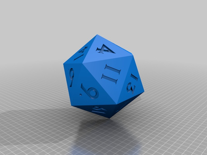20 sided dice 3d print model - Mito3D