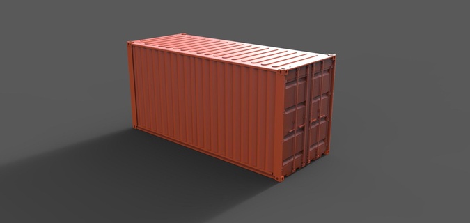 20ft Container Schiff Modell Ladung Kran Boot rc Off Shore Dock 3d print model - Mito3D