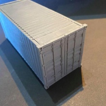 20ft shipping container 7mm scale gauge model railway building 1/43 1:43 industrial printable intermodal 20 foot detail layout 3d print model - Mito3D