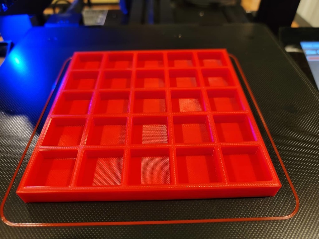 20mm calibración cubo almacenamiento bandeja apilable herramientas impresora prueba 3d impresión pruebas estrés banquillo 3D print model - Mito3D