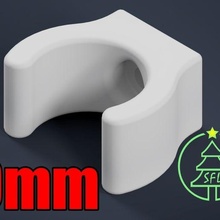 20mm flush mount pvc pipe clip 3d print model - Mito3D