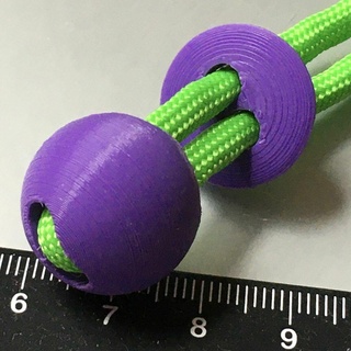 20mm paracord perle sphère Balle bouton 3d print model - Mito3D