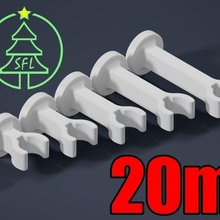 20mm pvc pipe 125 magnetic mount clip wire channel 3d print model - Mito3D