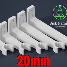 20mm pvc pipe mount clip wire channel christmas metric sch40 support sfl ws2811 xlights outdoor garden 3d print model - Mito3D