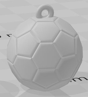 20mm futebol bola brinco simples decoração chave anel colar 3d print model - Mito3D