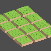 20mm quadrado base conjunto jogos martelo guerra bases Mordheim fantasia 40k miniaturas ladrilhado 3d print model - Mito3D