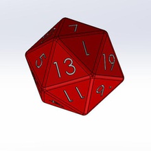 20-sided dice game sides 3d print model - Mito3D