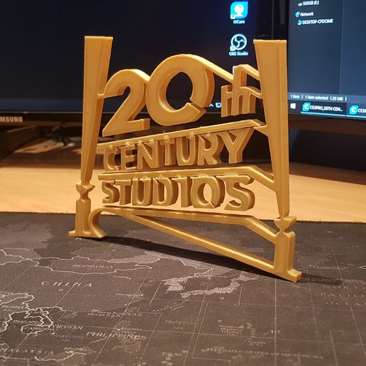 20th século estúdios placa arte filme 3D print model - Mito3D