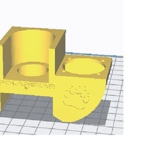 223 mm tête ventilateur titulaire soutien architecture 3d imprimante jhead ours polaire 3d print model - Mito3D