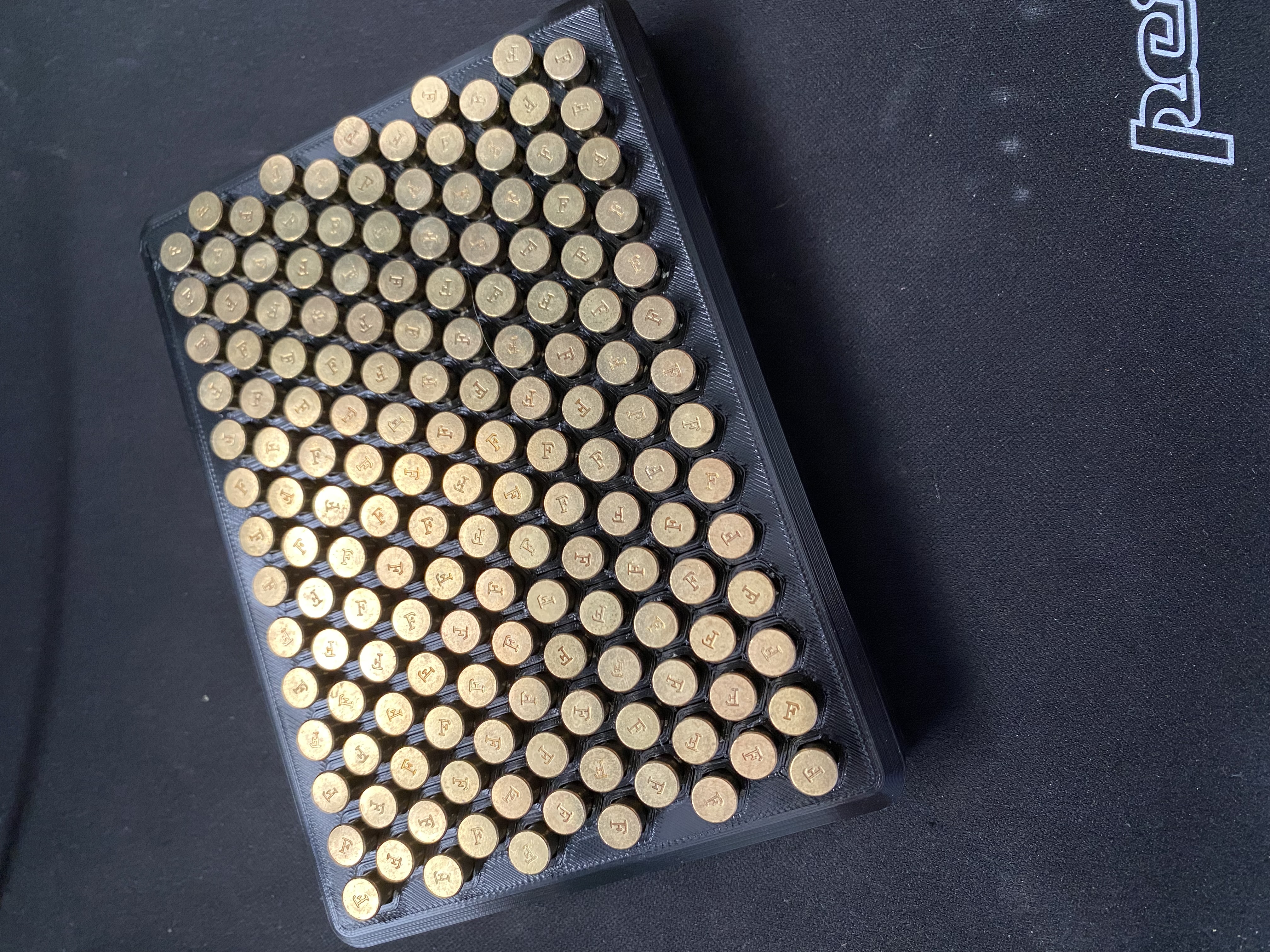 22 lr hexagonal munición soporte plinking caza bandeja almacenamiento hexágono 3D print model - Mito3D