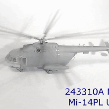 243310a eintausend mi 14pl Spiel 14 8 Dunst Hubschrauber 3d drucken Modell 3d print model - Mito3D