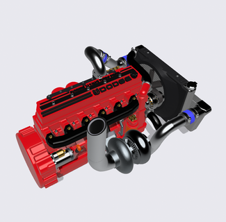24 valve cummins engine scale model car truck motor diesel turbo 3d print model - Mito3D