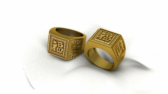 24k China continuar hombres anillo 3d impresión modelo diseño oro caballo joyería joya Moda accesorios diamante hombre anillos 3d print model - Mito3D