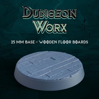 25 mm tabletop rpg miniature base - wooden floor boards 25mm miniatures dungeons dragons dnd ground wood planks 3d print model - Mito3D