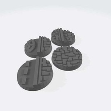 25mm bases v2 cityscape architecture buildings structures warhammer urban basing scifi modern miniature cikkirock 28mm heroic scale 3d print model - Mito3D
