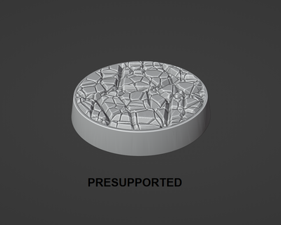 25mm cracked mud base free sample stl presupported 40k tabletop wargame bases warhammer terrain aos 3d print model - Mito3D