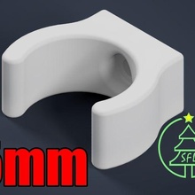 25mm flush mount pvc pipe clip 3d print model - Mito3D