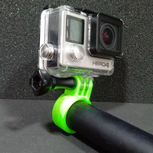 25mm gopro Klemme abra Holz Selfie Stock Gadget Held Helium Tube 3D print model - Mito3D