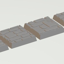 25mm quadrado pavimentado base conjunto 2 Mordheim fantasia amaldiçoado cidade martelo guerra 3d print model - Mito3D