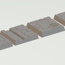 25mm square cobbled base set 3 mordheim fantasy cursed city warhammer 3d print model - Mito3D