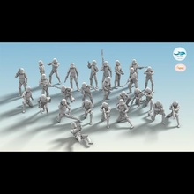 26 figura Stormtrooper impostato arte stella guerre POSPOSIZIONE statua robot scultura Stampa scienza futuristico uomo Android scifi carattere sci fi 5cm 3d print model - Mito3D