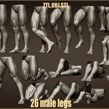 26 Masculin jambe pose 3d print model - Mito3D