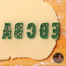 27 slt cartas alfabeto biscoito cortadores ocidental estilo argila fundente cortador us afiado pastelaria compras biscoitos stl impostor 3d print model - Mito3D