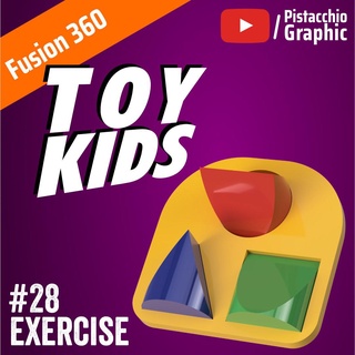 28 juguete niños 1 fusión 360 pistacho gráfico fabricante tutorial Youtube 3d print model - Mito3D