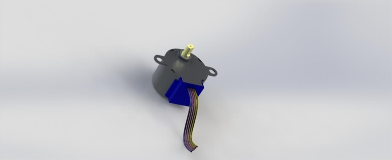28byj-48 5v 4-phase stepper motor stepping 3d print model - Mito3D