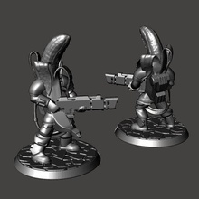 28mm banana space guard heavy weapon game games miniature mini lazer laser knight figure 32mm 30mm 3d print model - Mito3D