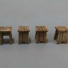 28mm bar stools game toy accessories warhammer stool pathfinder openforge dungeons dragons 40k 3d print model - Mito3D