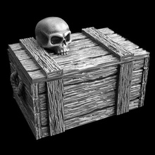 28mm box skull game props 3d print model - Mito3D