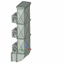 28mm edificio detalles modular aire conducto arquitectura detallando equipo Corte laser mdf terreno edificios estructuras 3d print model - Mito3D
