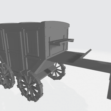 28mm transport v2 jeu des véhicules warhammer fantasy steampunk stagecoach pathfinder mini de la fantaisie donjons dragons cikkirock 30mm miniature 3d print model - Mito3D