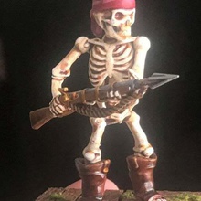 28mm esqueleto de anão guerreiro mosquete jogo jogos wargaming wargames wargame crânio arma fogo rifle frostgrave fantasia o dnd em miniatura personagem 32mm 30mm 3d print model - Mito3D