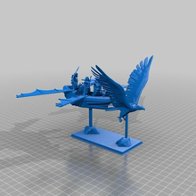 28mm volant elfe char âge of fantaisie rois guerre onépagerules table wargaming jouet 3d print model - Mito3D