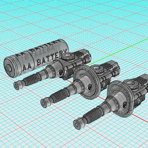 28mm foudre lanceur de petits chevaliers vuvuzela muselières jeu modèle robots 3D print model - Mito3D