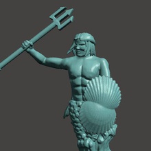 Mm merman minyatür oyun oyunlar altında trident deniz oceon Minyatürler mini Denizkızı balık rakamlar şekil dnd dalgıç 32mm 30mm 28 mm 25 3d print model - Mito3D