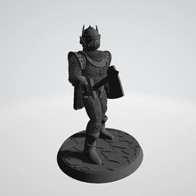 28mm Miniatur-black town city guard - Ritter-Schwert Spiel Spiele wargaming wargames wargame Schwert Soldat Schild miniaturen der Miniatur mini E-mail Ritter Helm fantasy dnd d&d Stadt Kettenhemd c 32mm 30mm 28 25mm 3d print model - Mito3D