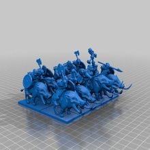 28mm orc gore riders unit games workshop kings of war mantic tabletop warhammer toy 3d print model - Mito3D