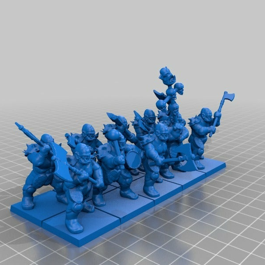28mm orc greatax unit games workshop kings of war mantic tabletop warhammer toy 3D print model - Mito3D