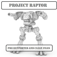 28mm proje Raptor hızlı saldırı mücadele walker raptor 3d print model - Mito3D