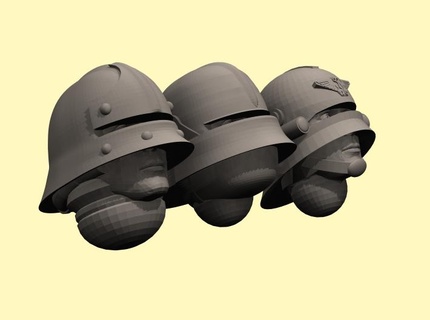 28mm scale sallett head Game 40000 hammer war imperial guard arbites adeptus helmet scifi space crusader 3d print model - Mito3D