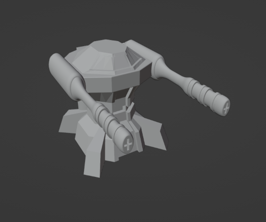 28mm scale science fiction sentry gun weapon turret creepyhero studios 3D print model - Mito3D