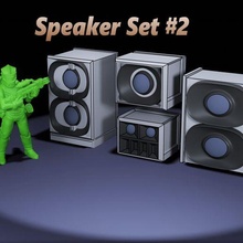 28mm scale speaker set 2 3d print model - Mito3D