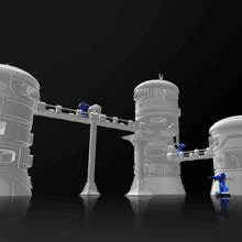 28mm Maßstab tau inspiriert - Runde stapelbare modulare wargaming Gebäuden kit Architektur Gelände warhammer 3d print model - Mito3D