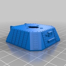 28mm scale turret emplacement architecture 40k bunker conversion custom defence fortress imperial miniature model warhammer buildings structures 3d print model - Mito3D