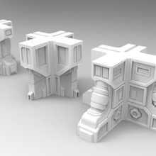 28mm sci-fi building corners game games warhammer terrain 40k 3d print model - Mito3D
