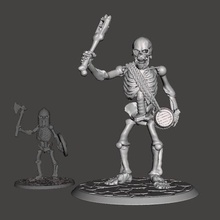 28mm skeleton army undead giant game games skull necromancer miniature miniatures mini fantasy dnd club barrel 50mm 32mm 30mm 3d print model - Mito3D