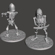 28mm skeleton warrior crossbow game games warhammer fantasy skull miniatures miniature dnd arrow 3d print model - Mito3D